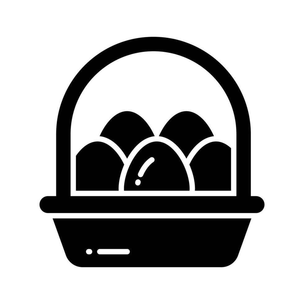 Check this amazing vector of eggs basket in modern style, ready to use icon