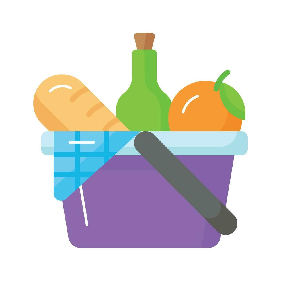Grab this creatively designed icon of fruit basket in modern style, ready to use icon vector