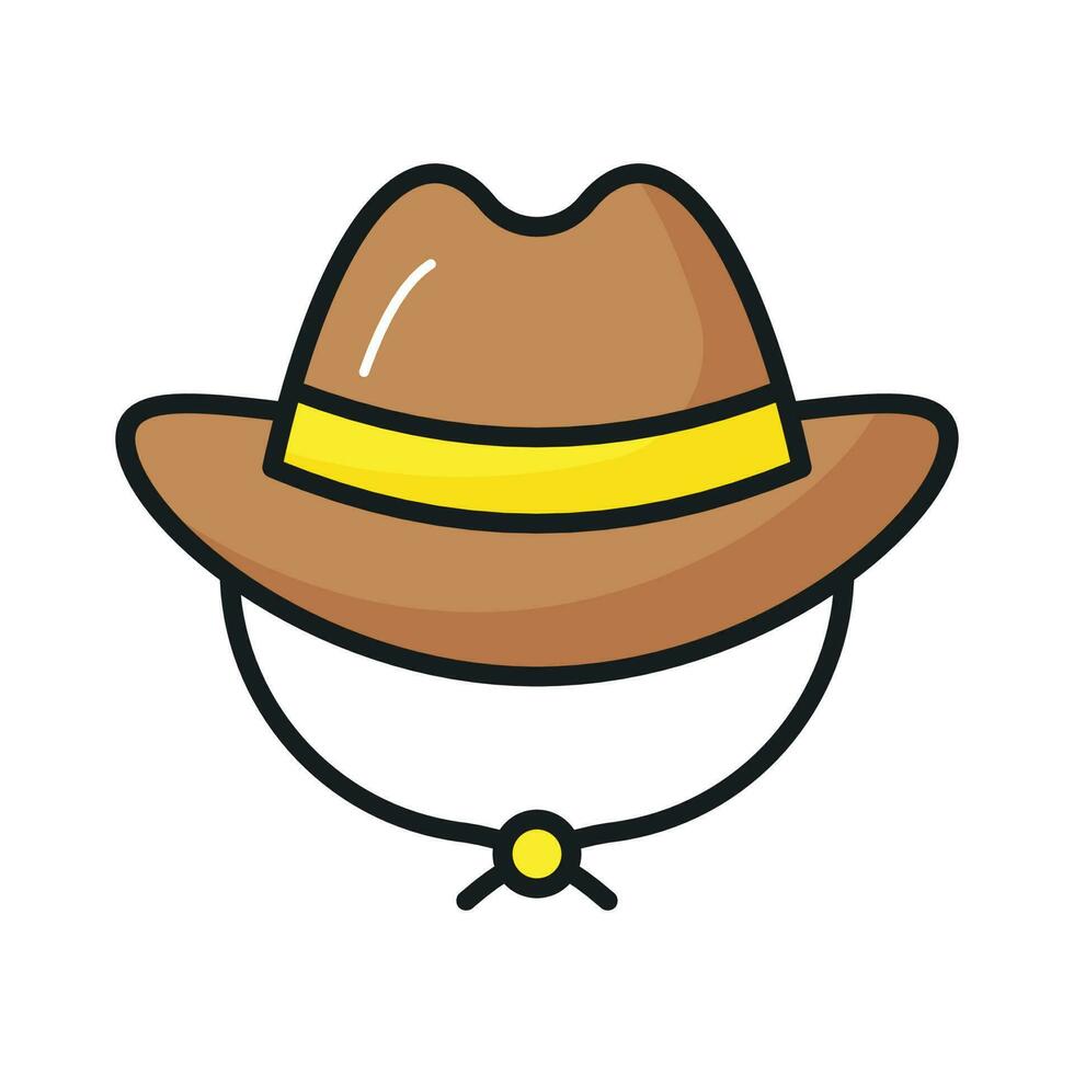 un increíble icono de sombrero en editable estilo aislado en blanco antecedentes vector