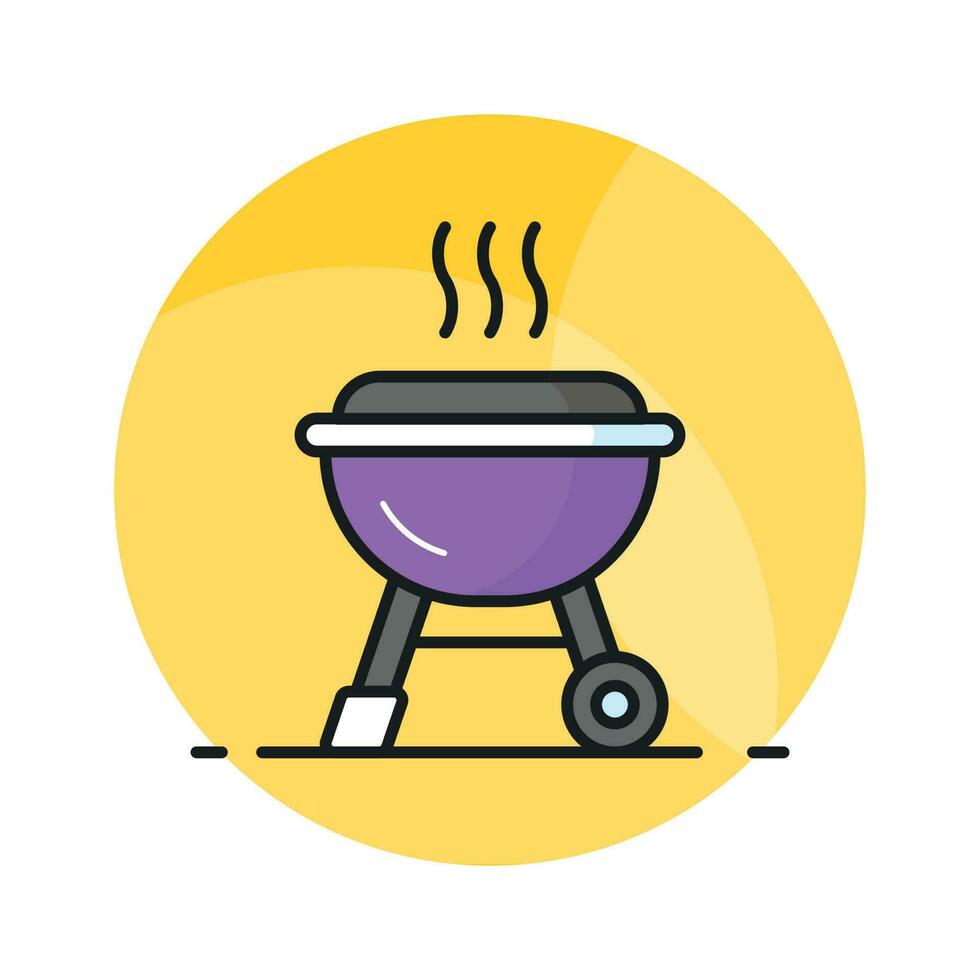 An amazing Bbq grill vector design in modern style, easy to use icon