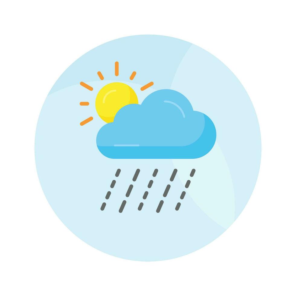 An editable icon of rainy cloud in modern style, ready to use vector