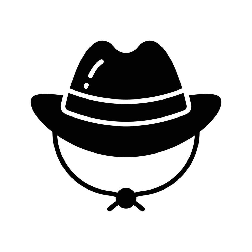 un increíble icono de sombrero en editable estilo aislado en blanco antecedentes vector