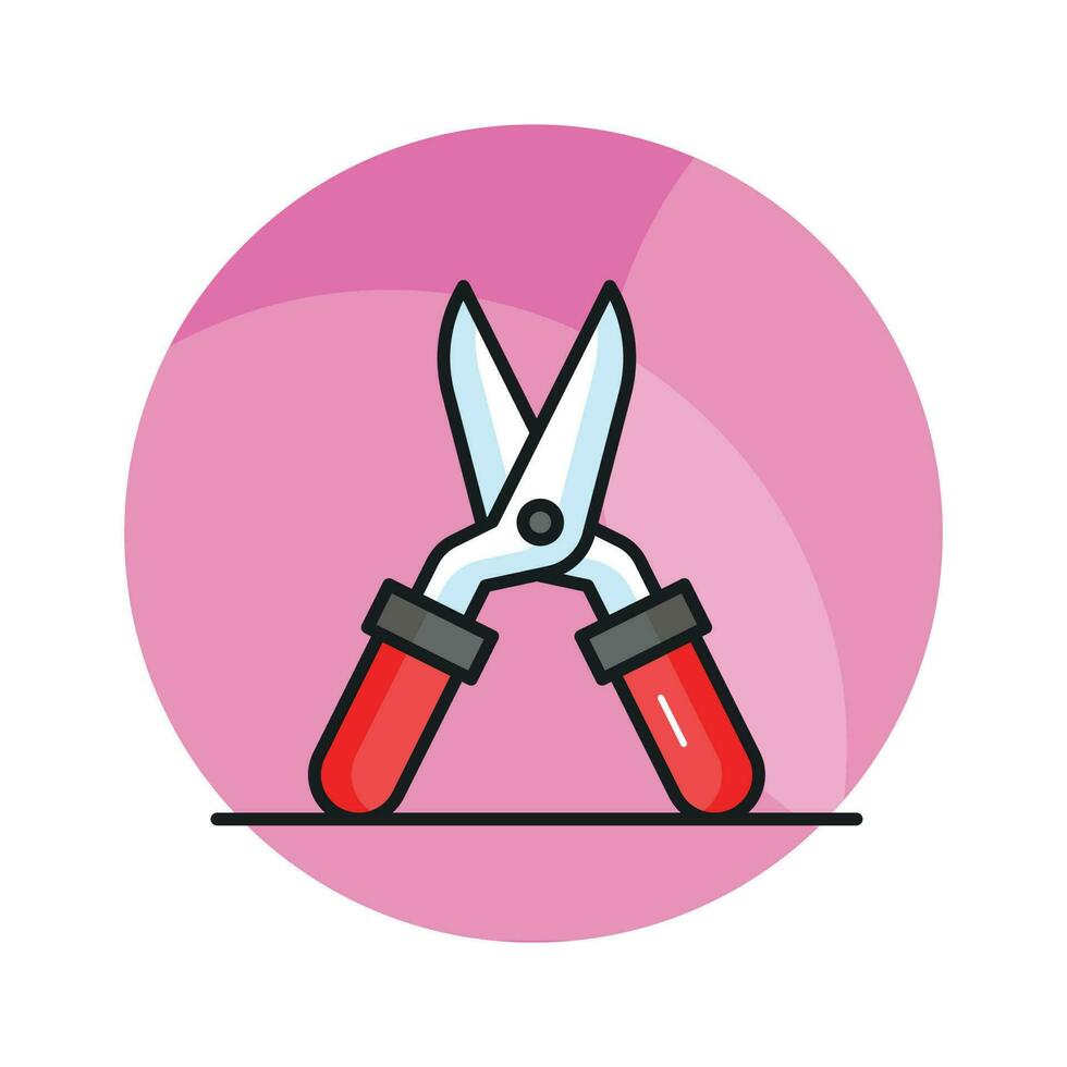 An icon of gardening shear in modern style, gardening scissors, cutting tool vector