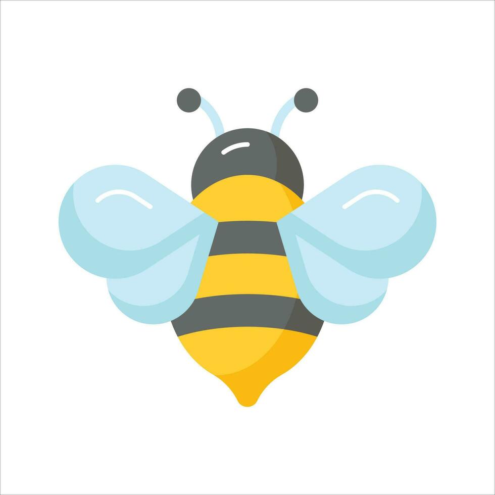 un editable vector de miel abeja en moderno estilo, volador insecto icono