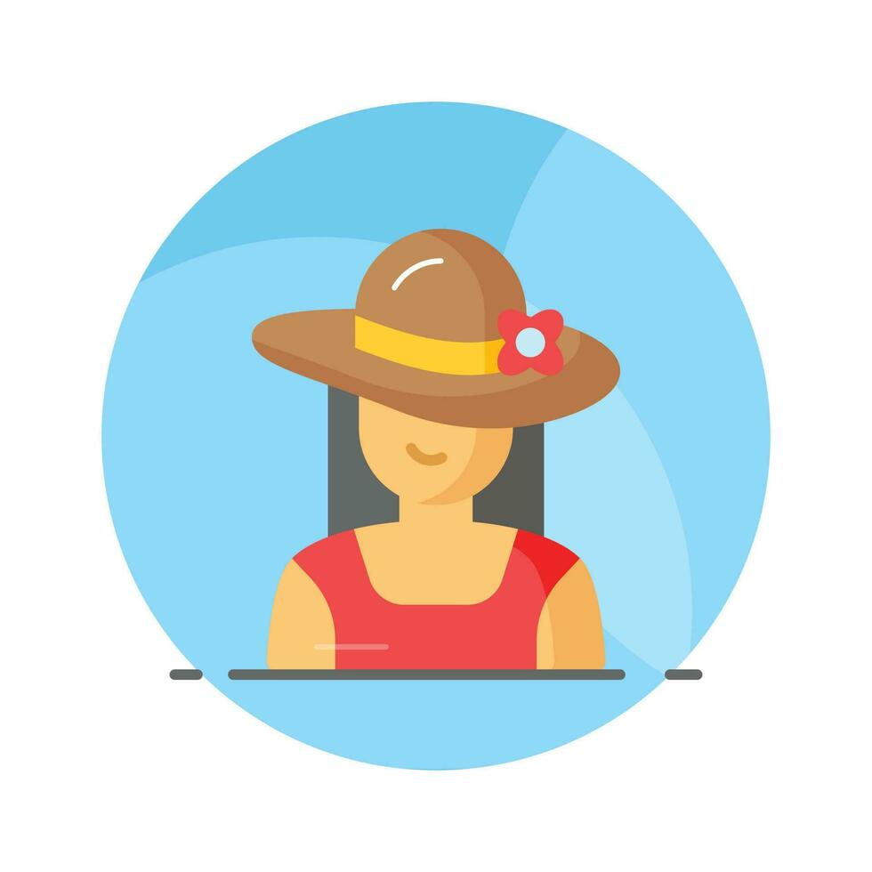 Get hold on this carefully crafted vector of woman avatar in modern style