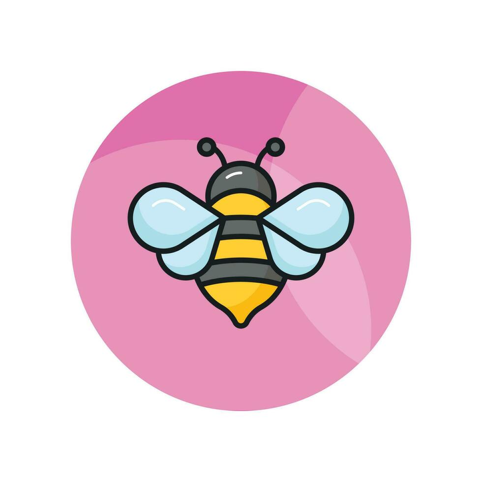 un editable vector de miel abeja en moderno estilo, volador insecto icono