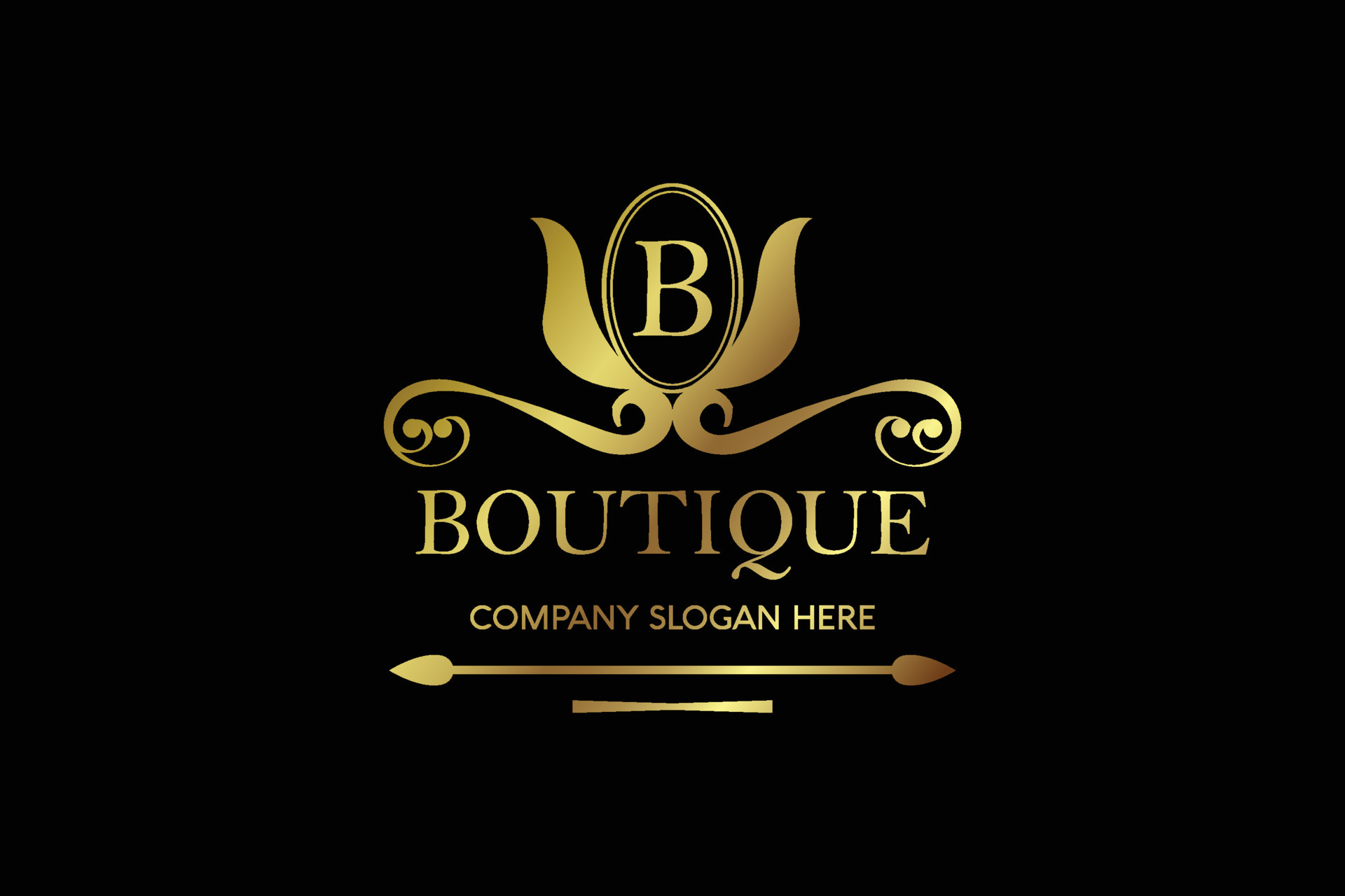 Luxury golden royal letter logo template. Boutique logo design ...