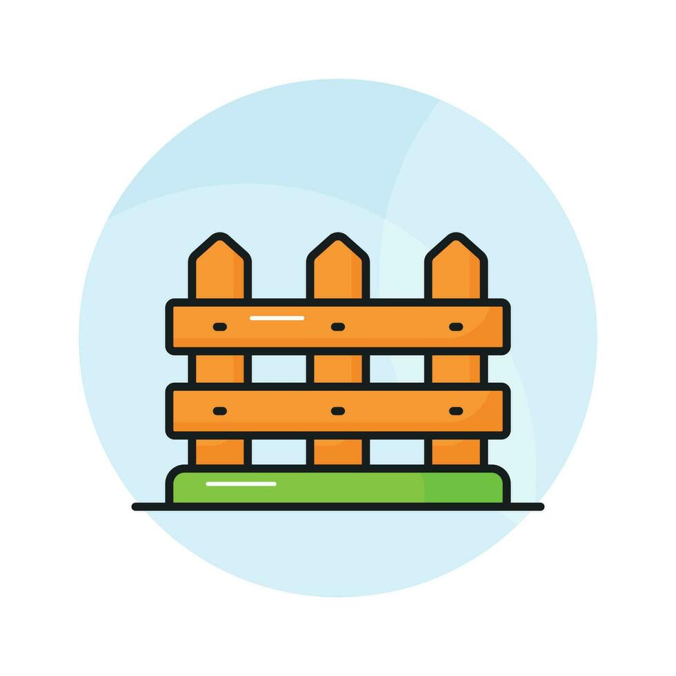 Get hold this amazing icon of fence in editable style, wooden buried vector