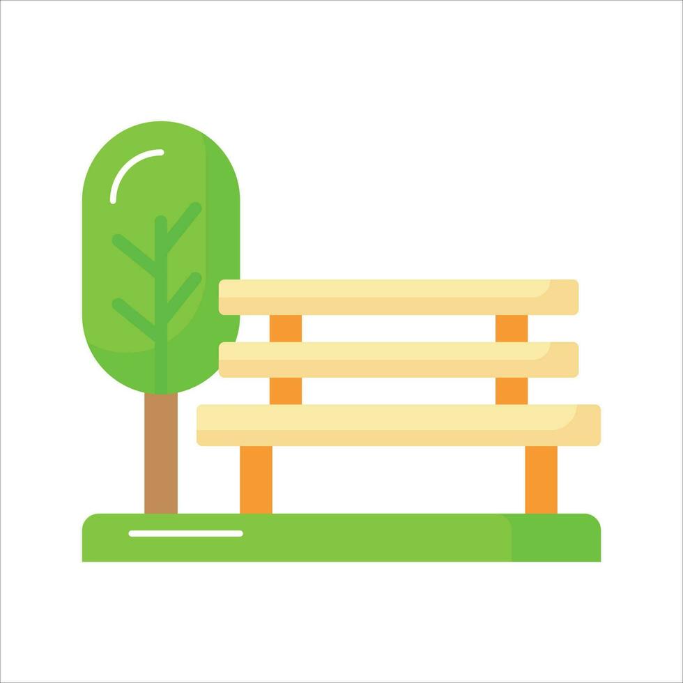 Carefully crafted vector of park bench in modern style, easy to use and download