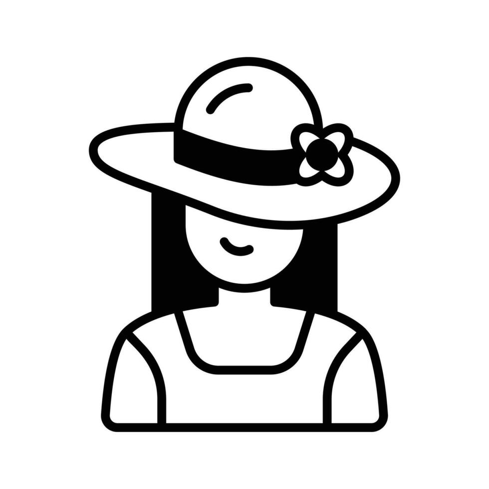 obtener sostener en esta cuidadosamente hecho a mano vector de mujer avatar en moderno estilo