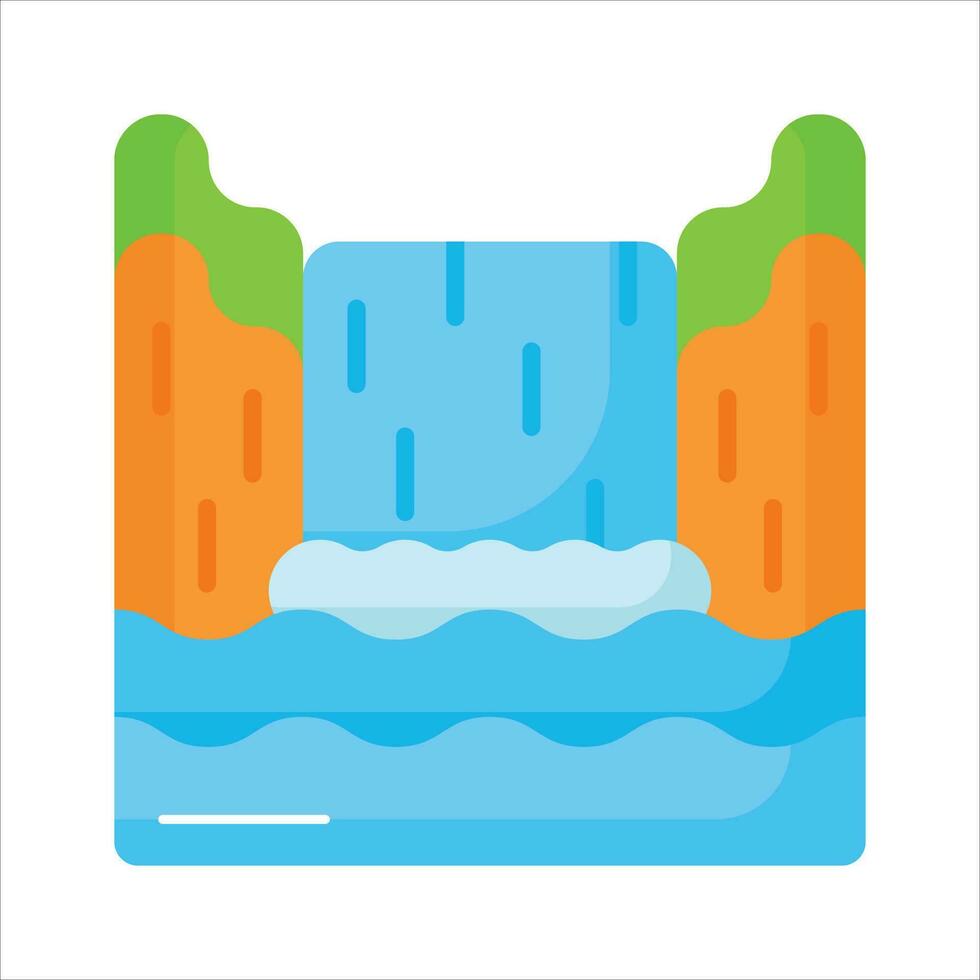 Check this beautifully designed vector of waterfall in editable style,