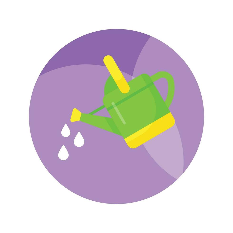 An icon of watering can in editable style is up for premium use, gardening equipment vector