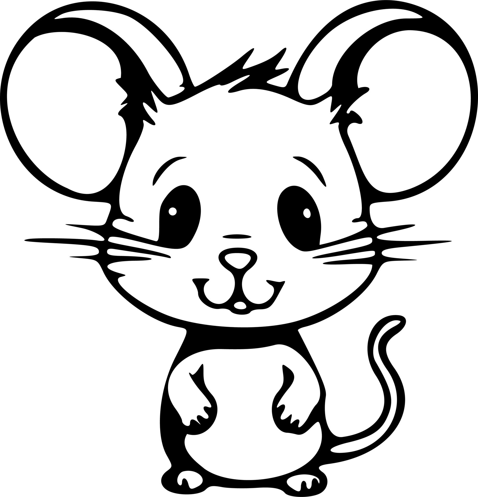 Cute standing mouse clipart vector illustration 24534571 Vector