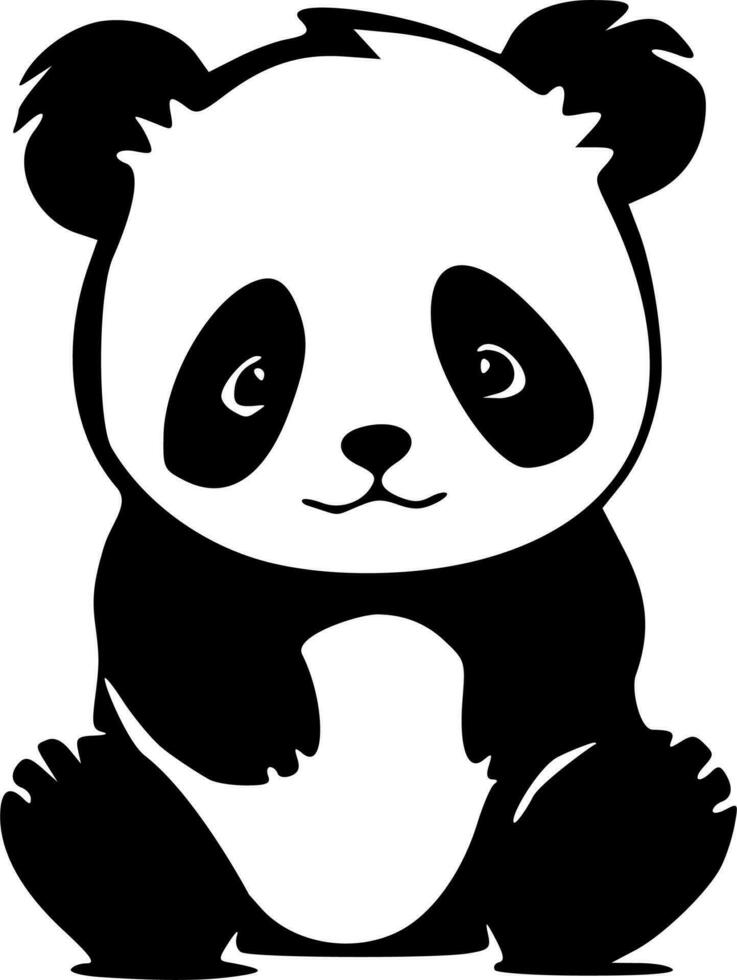 panda clipart vector ilustración