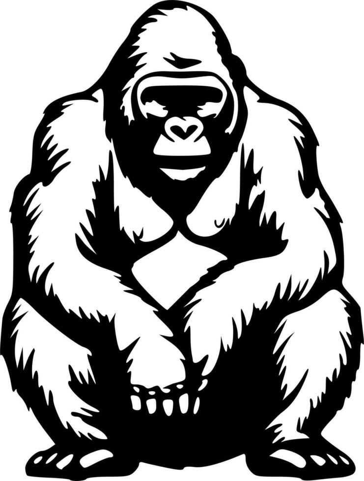 Gorilla clipart vector illustration