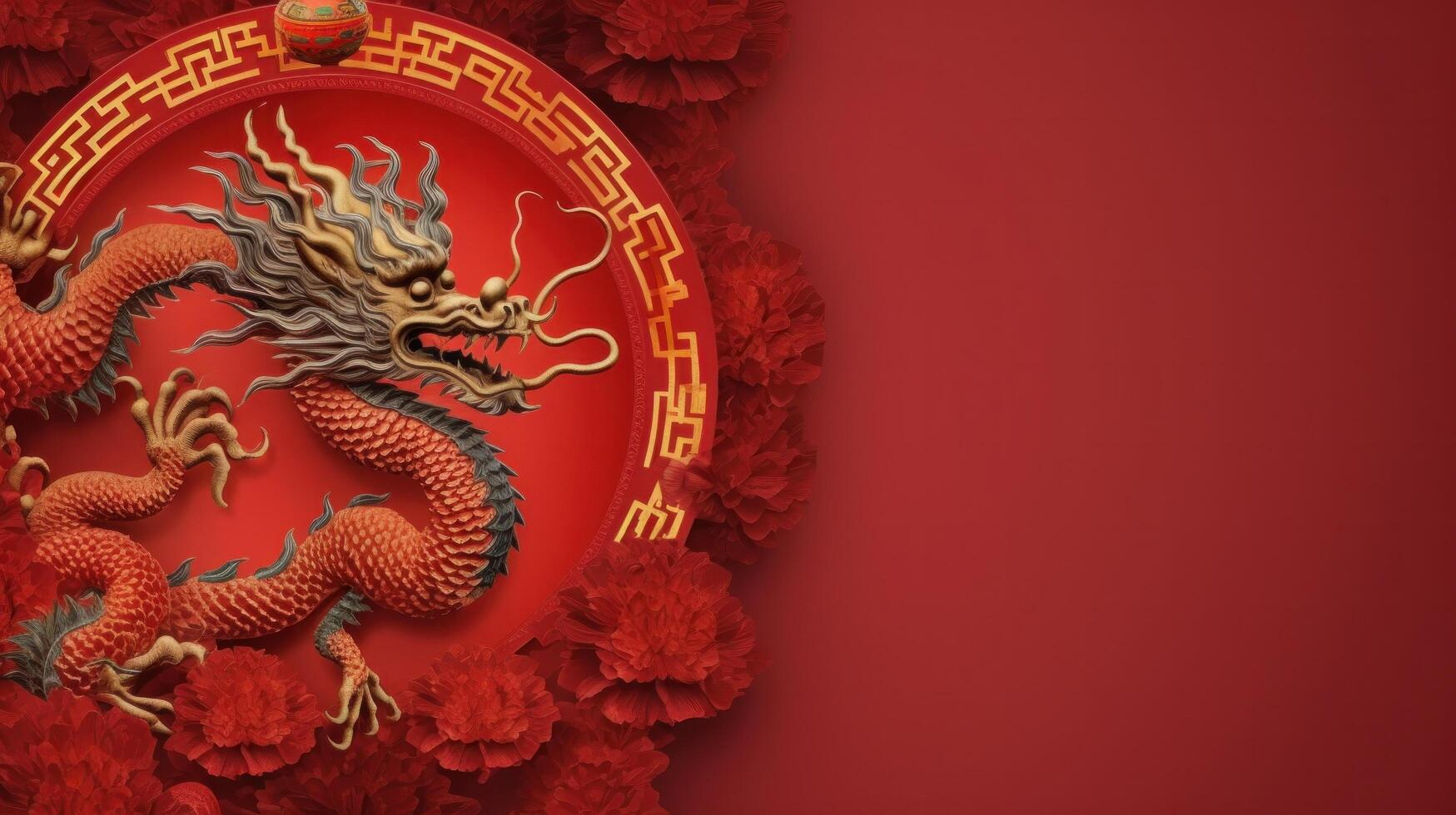 chino nuevo año antecedentes. ilustración ai generativo foto