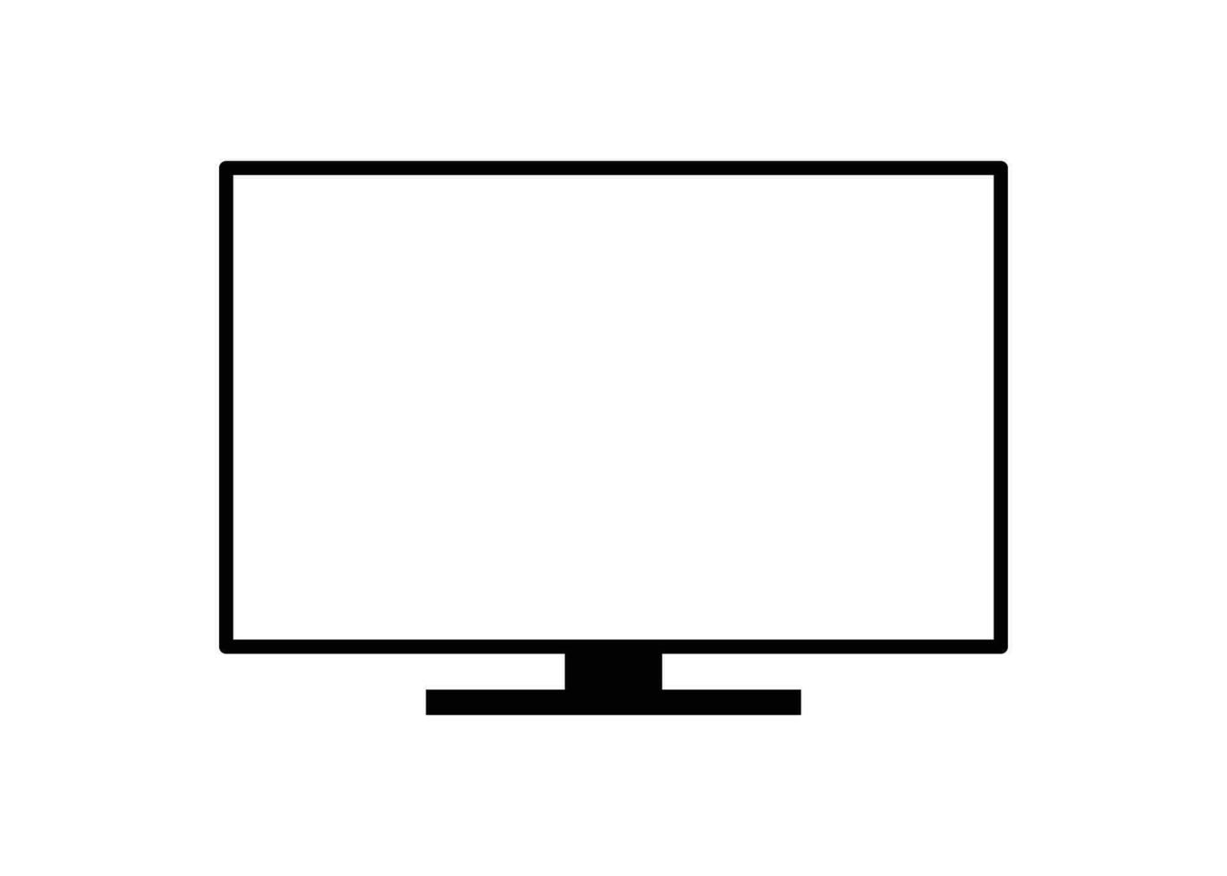 Big TV icon outline vector