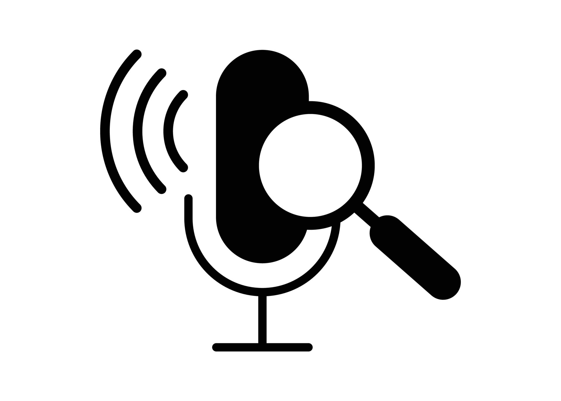 Voice search icon outline 24534841 Vector Art at Vecteezy