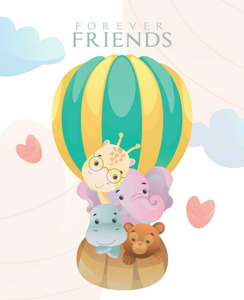 Happy friendship day illustration vector