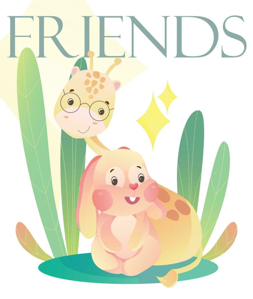 Happy friendship day illustration vector