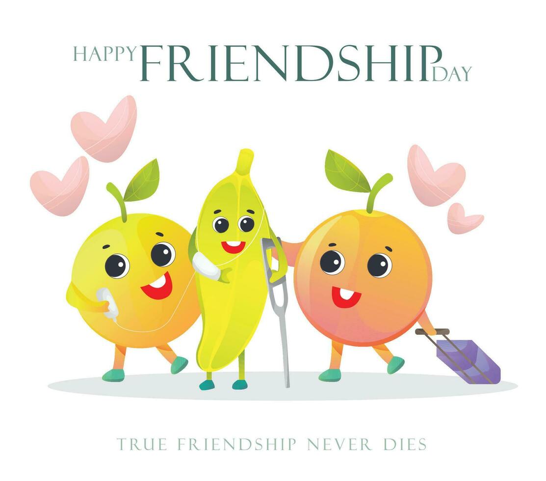 Happy friendship day illustration vector