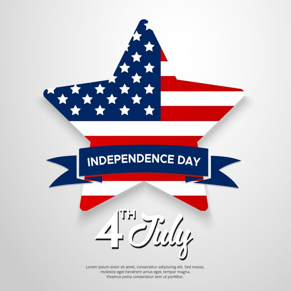 Fourth of july independence day design vector. American independence day banner design vector