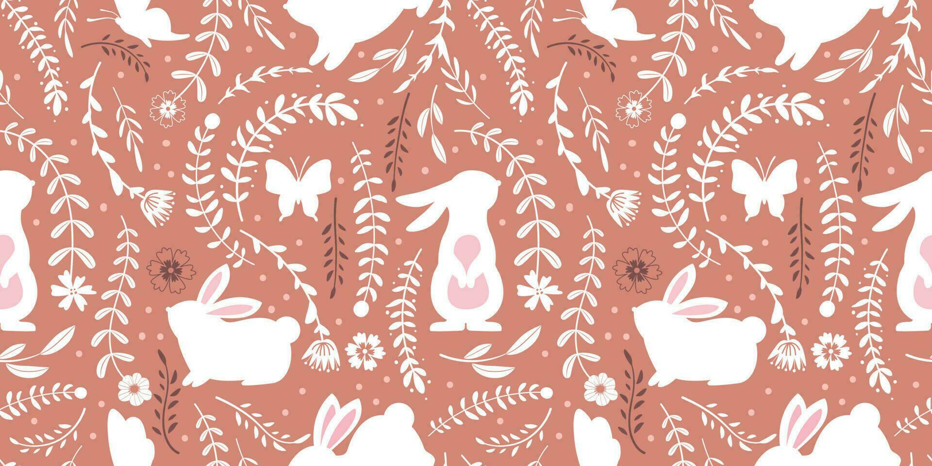 Beautiful Butterfly Garden Seamless Pattern vector