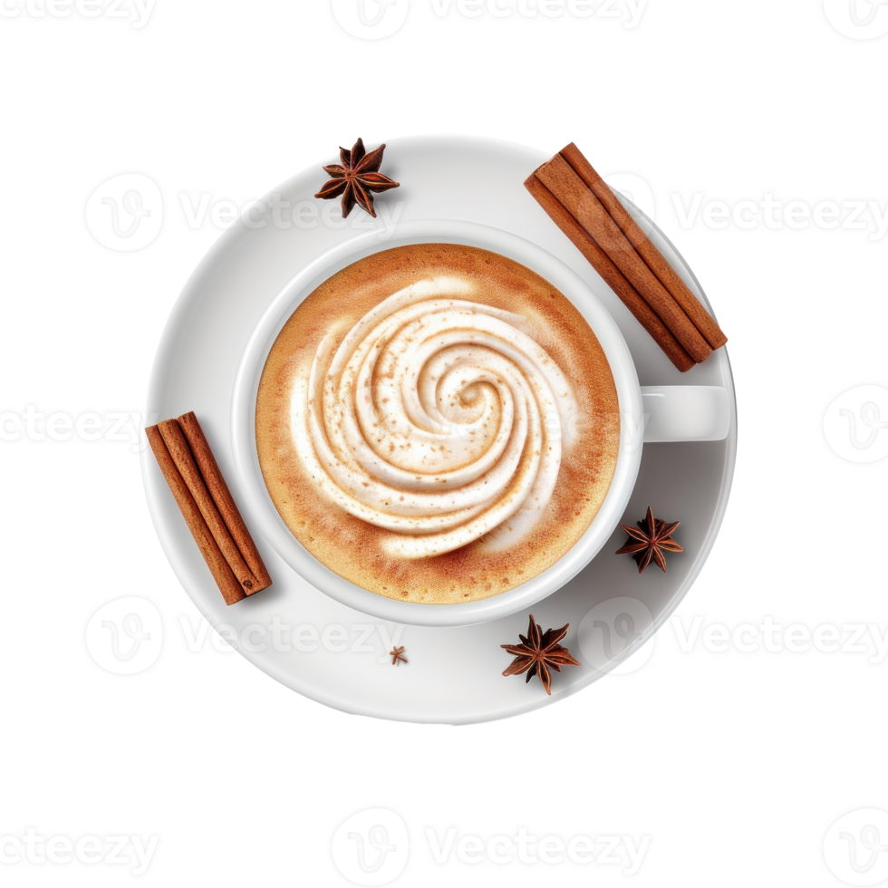 Cappuccino cup isolated. Illustration png