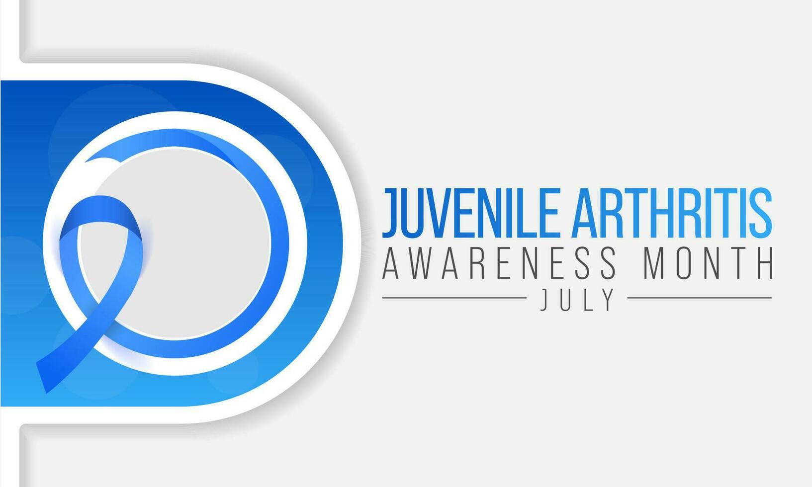 Juvenile Arthritis awareness month is observed every year in July. The most common symptoms of the disease are joint swelling, pain and stiffness, it is usually an autoimmune disorder. Vector art