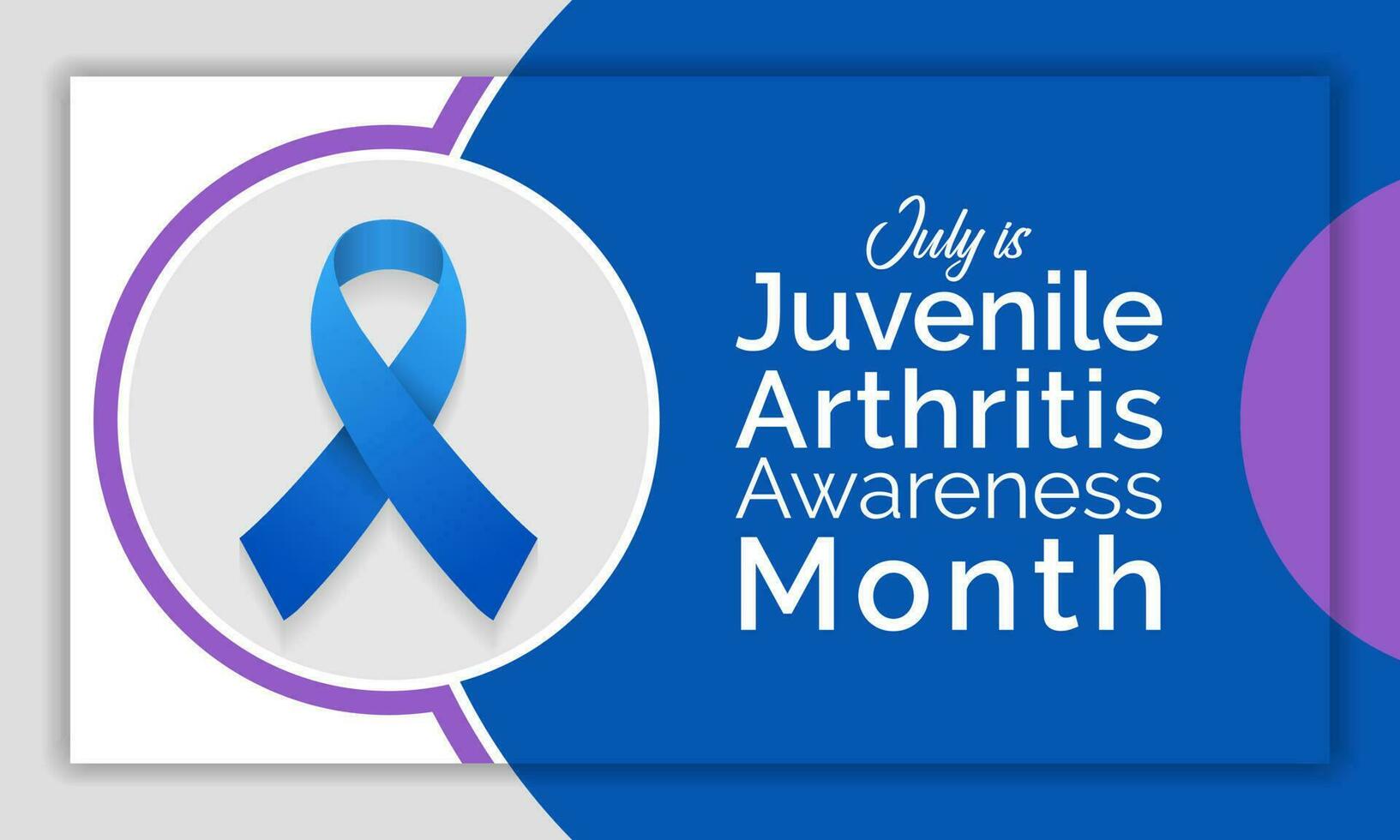 Juvenile Arthritis awareness month is observed every year in July. The most common symptoms of the disease are joint swelling, pain and stiffness, it is usually an autoimmune disorder. Vector art