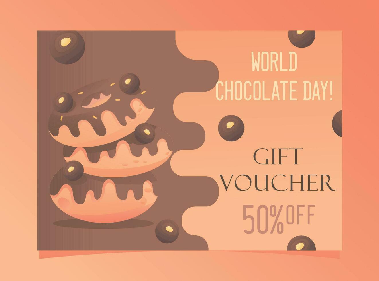 Chocolate illustration banner templates vector