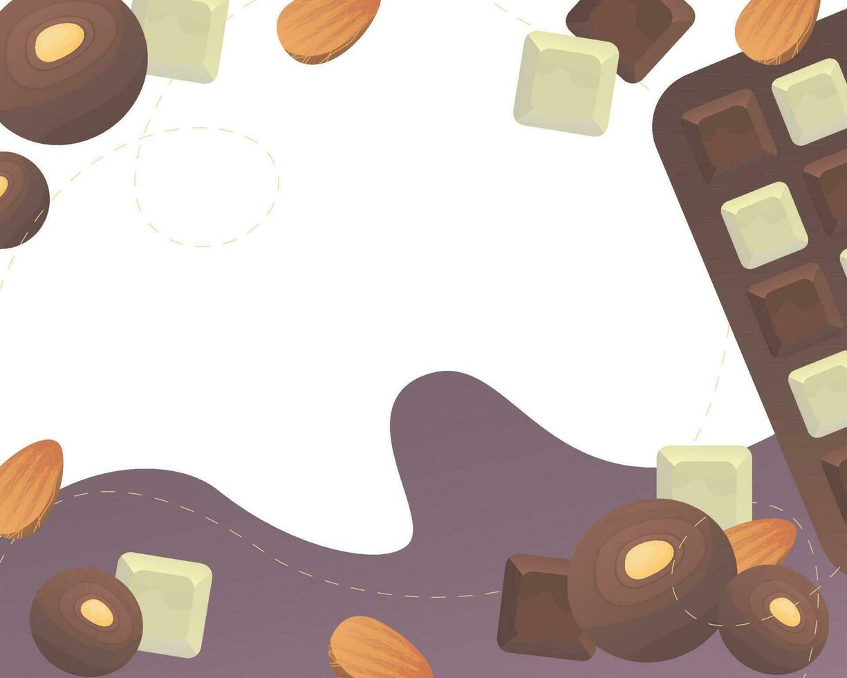 chocolate ilustración bandera plantillas vector