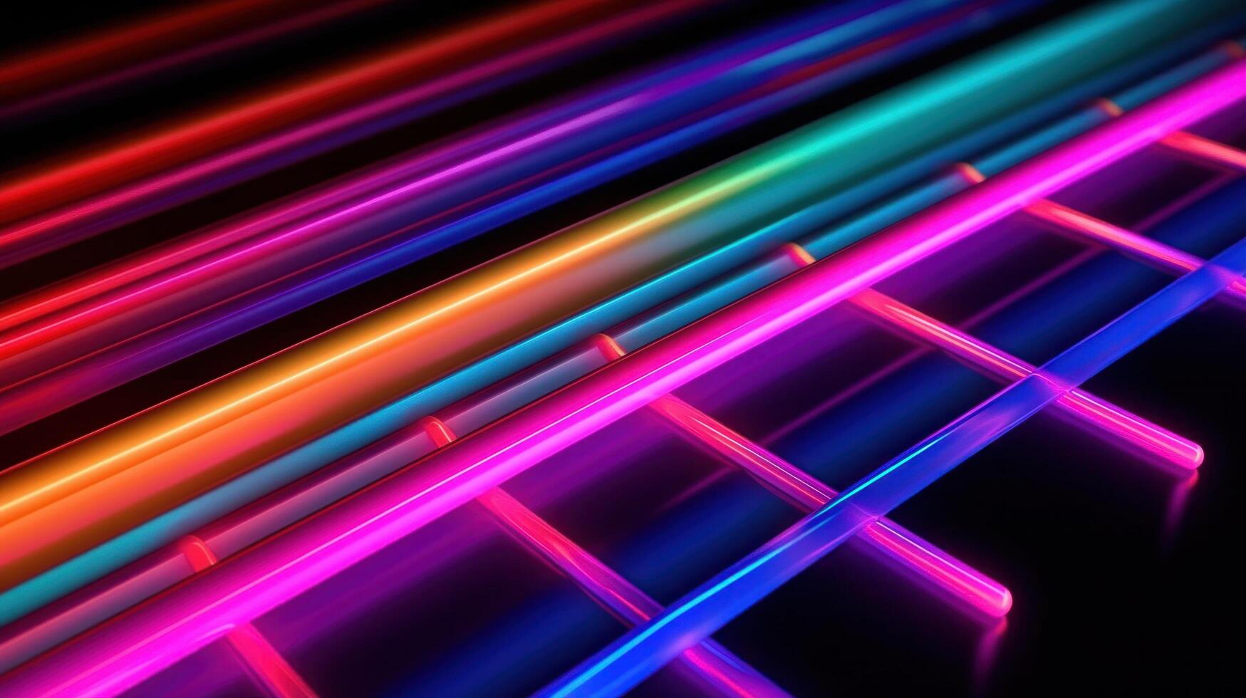 Vivid holographic neon background. Illustration photo