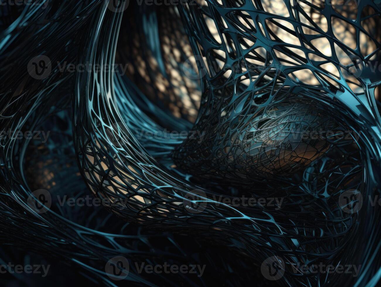 Fractal art background Abstract dynamic mesh structure Futurictic background Created with technology photo