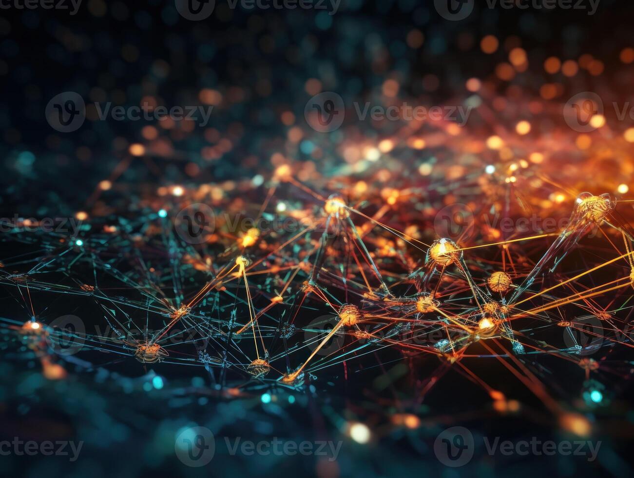 Global connection internet technology Futuristic network lines background Created with technology photo
