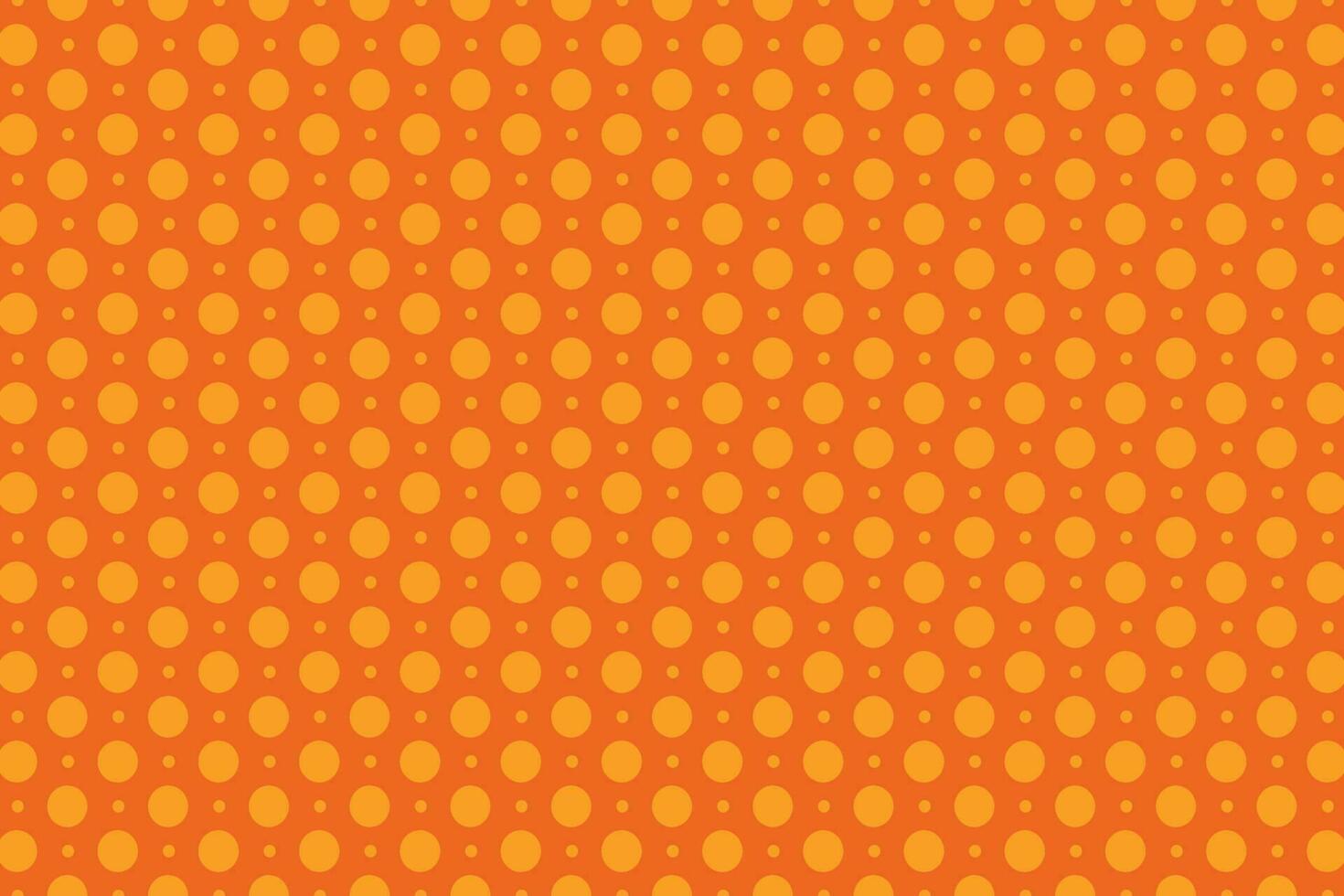 Orange polka dot circle pattern for fabric printing vector