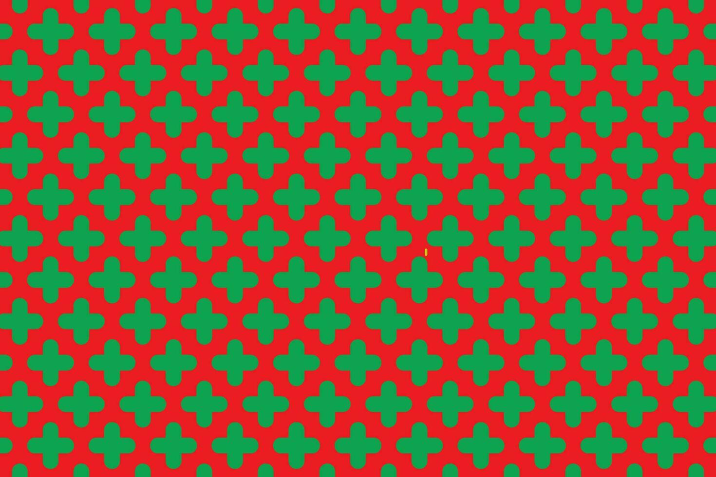Green and red plus sign seamless pattern. X crosses geometric background. Vector illustration.