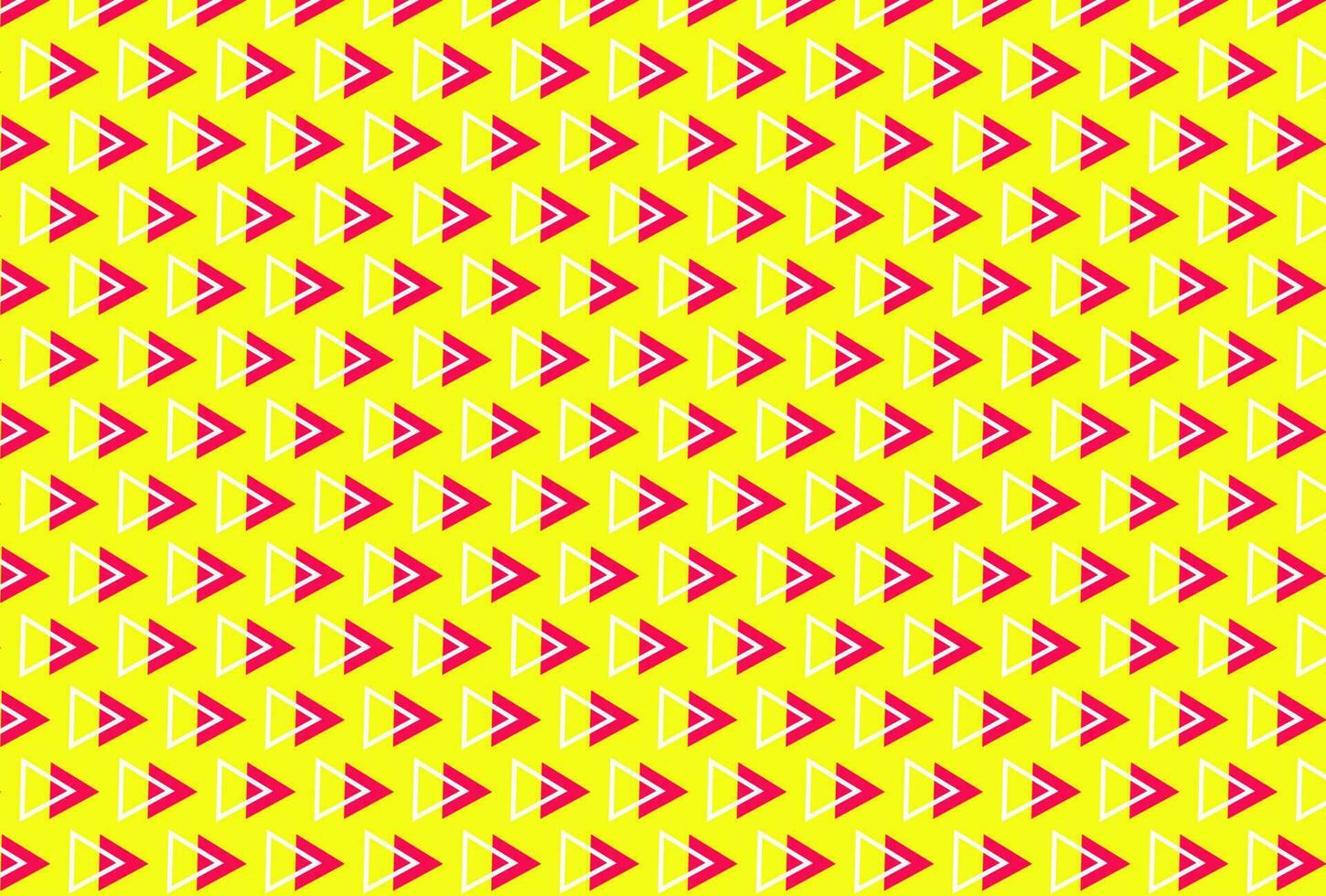 Red, white, and yellow triangle confetti seamless pattern. Triangular shapes vector background.