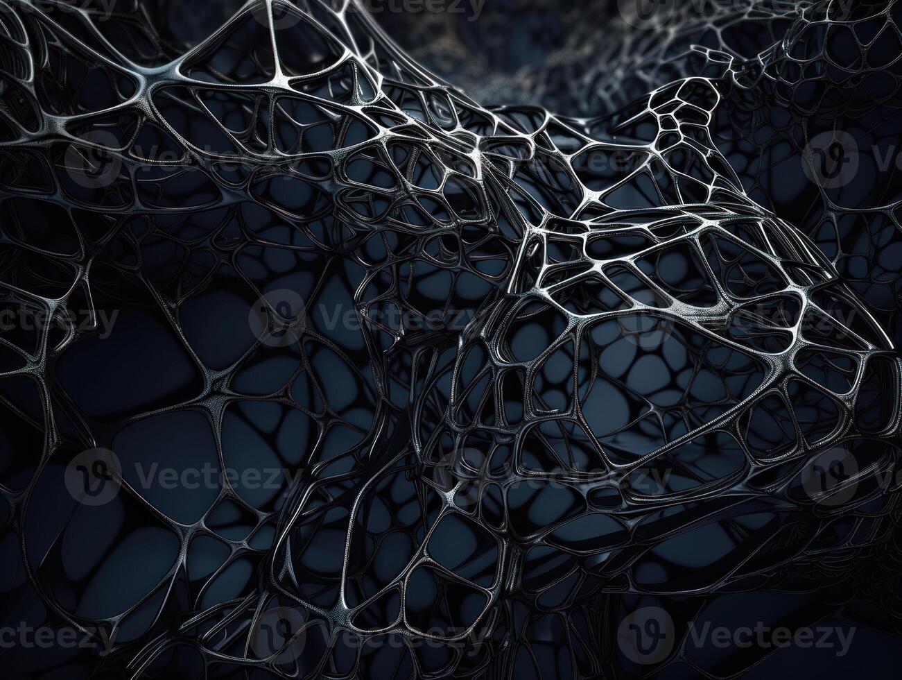 Dark black abstract background An abstract image featuring organic shapes and lines that intersect and overlap created with technology. photo