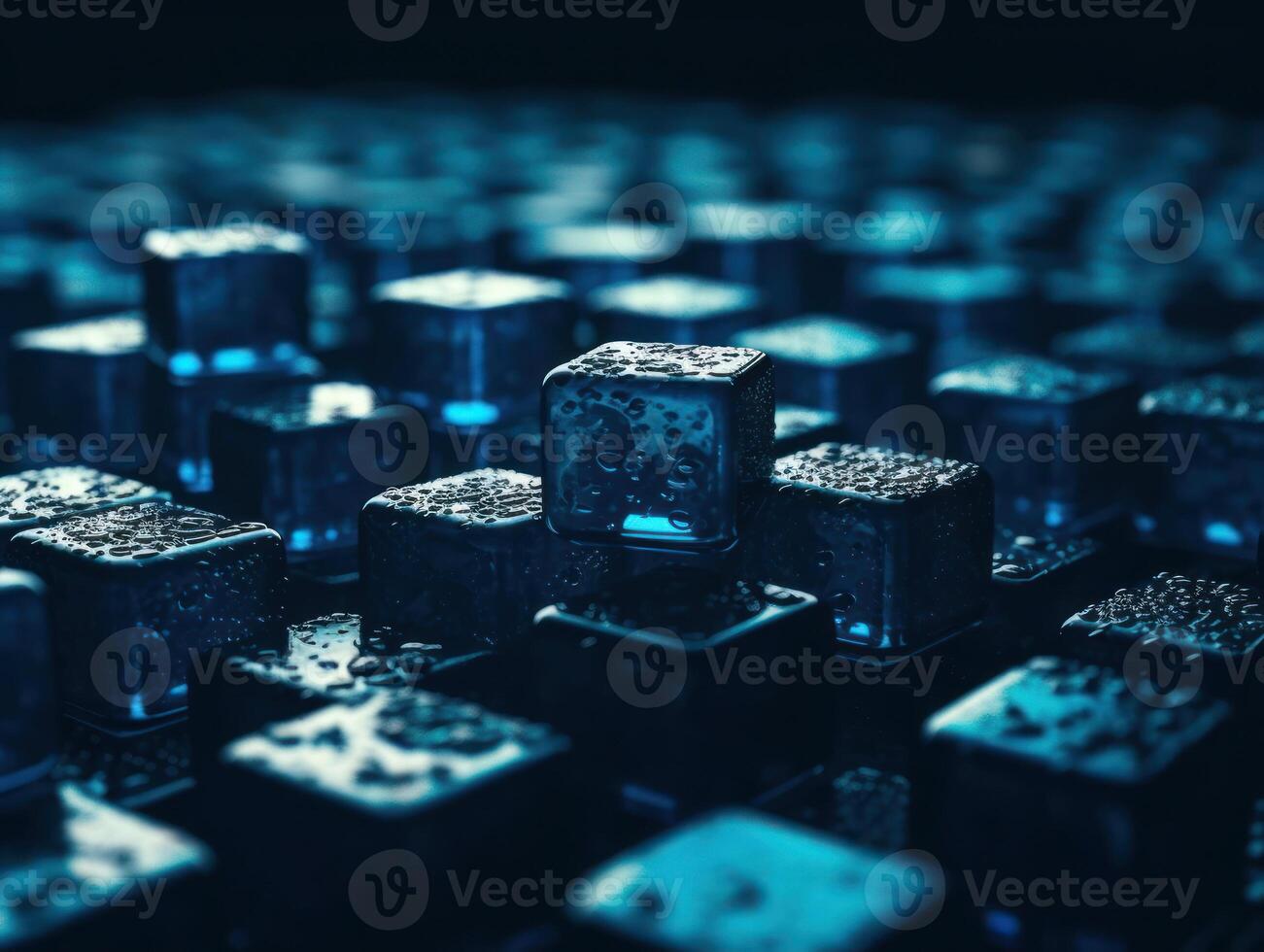 Futuristic cement cubes background Abstract geometric mosaic grid Square tiles pattern technology photo