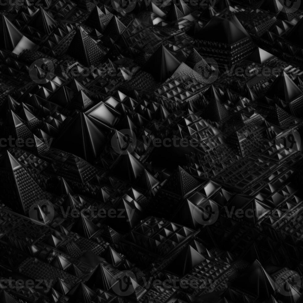 Dark black Geometric grid background created with technology photo