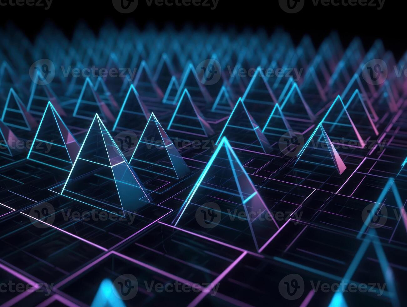 Futuristic abstract triangle geometric background created with technology photo