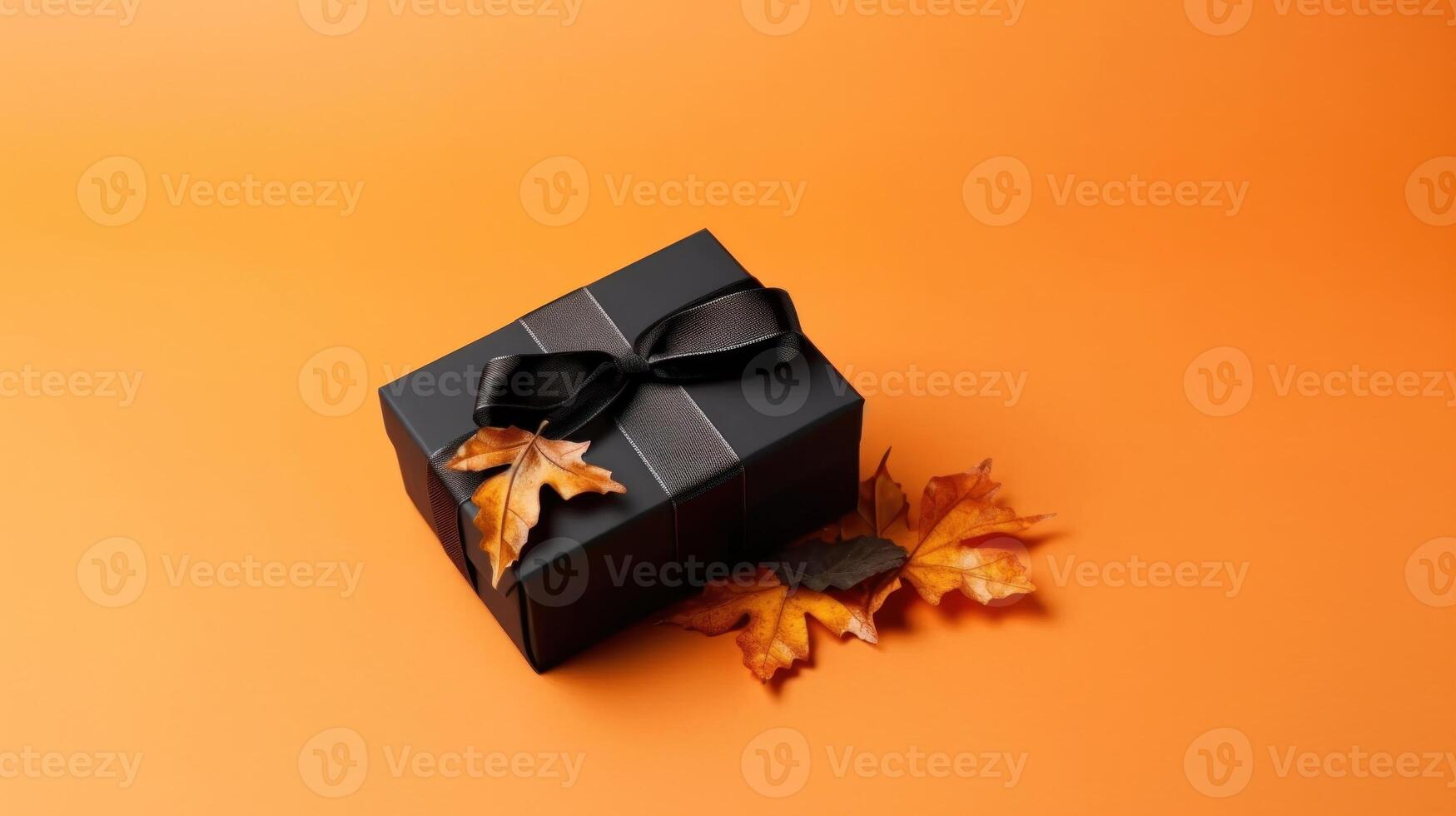 Autumn gift box. Illustration photo