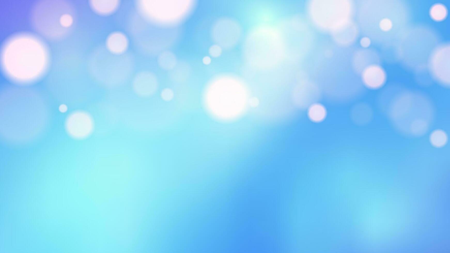 Abstract blue sky background with blur bokeh light. Romantic dreamy vector backdrop with copy space for text
