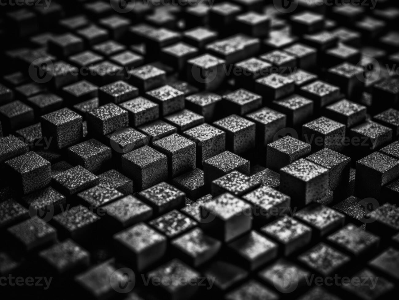 Futuristic cement cubes background Abstract geometric mosaic grid Square tiles pattern technology photo