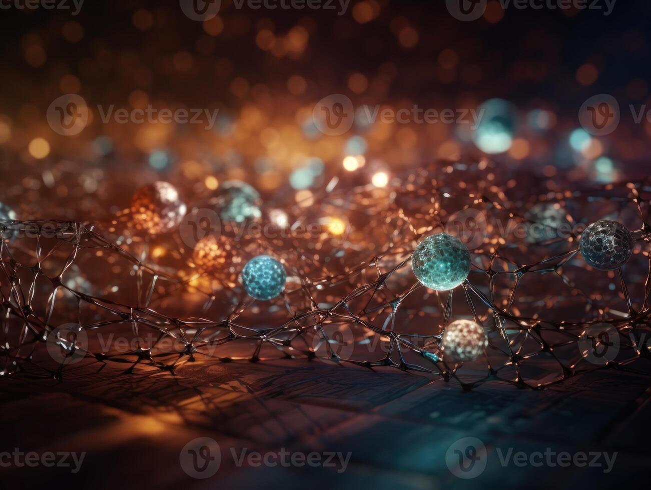 Global connection internet technology Futuristic network lines background Created with technology photo