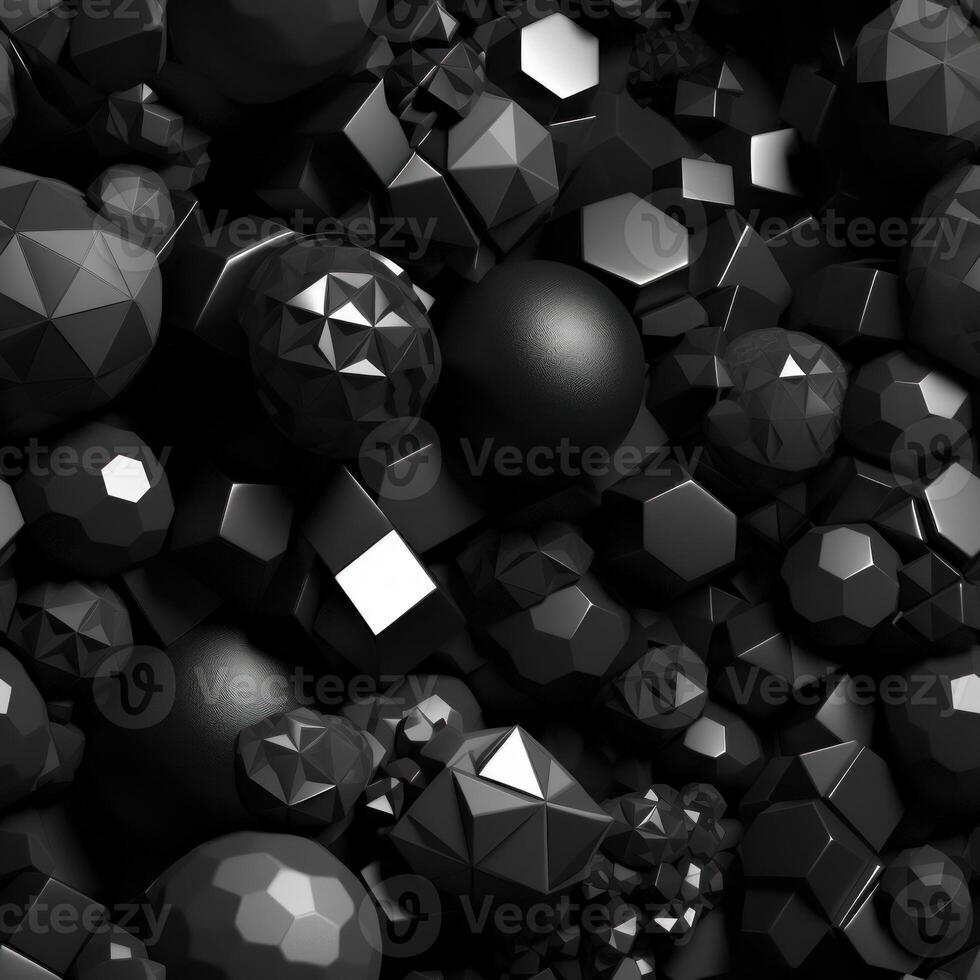 Dark black Geometric grid background created with technology photo