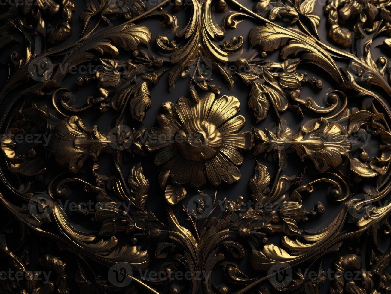 Royal vintage Victorian Gothic background Rococo venzel and whorl created with technology. photo