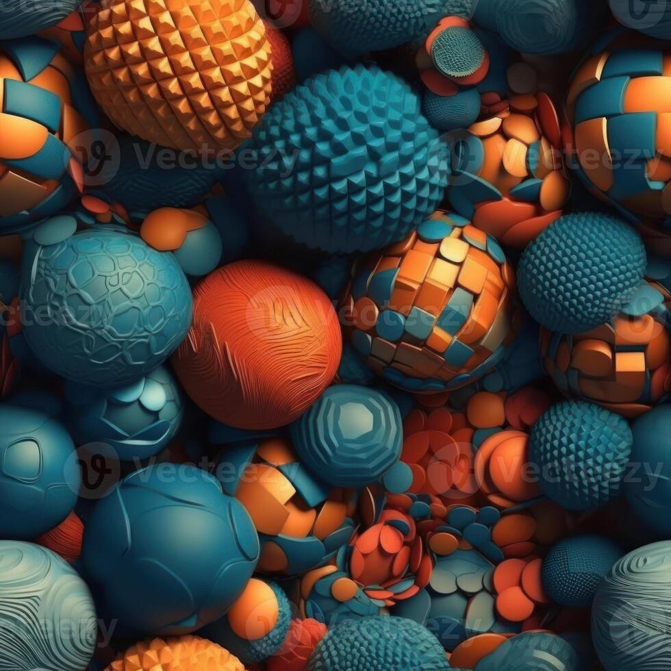 Colorful seamless geometric pattern created with technology photo