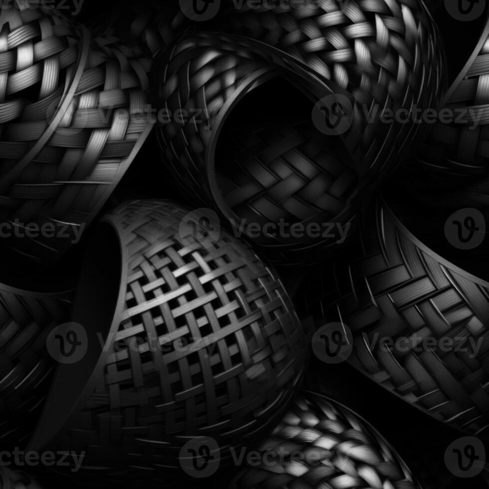 Dark black Geometric grid background created with technology photo